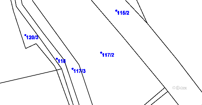 Parcela st. 117/2 v KÚ Nepřevázka, Katastrální mapa