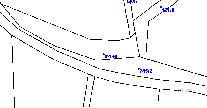 Parcela st. 120/6 v KÚ Nepřevázka, Katastrální mapa