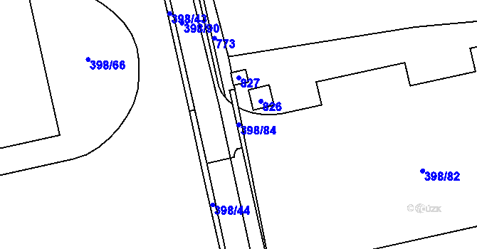 Parcela st. 398/84 v KÚ Nepřevázka, Katastrální mapa
