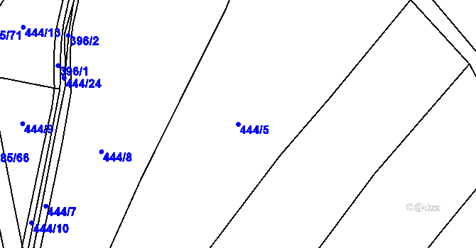 Parcela st. 444/5 v KÚ Nepřevázka, Katastrální mapa