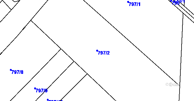 Parcela st. 797/2 v KÚ Nepřevázka, Katastrální mapa