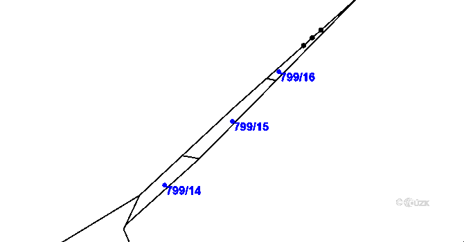 Parcela st. 799/15 v KÚ Nepřevázka, Katastrální mapa