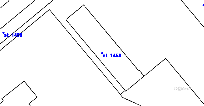 Parcela st. 1458 v KÚ Neratovice, Katastrální mapa