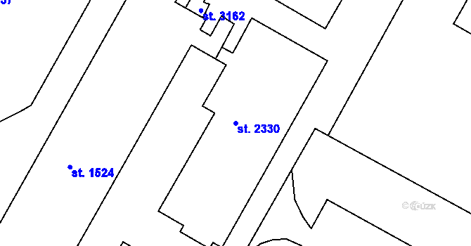 Parcela st. 2330 v KÚ Neratovice, Katastrální mapa