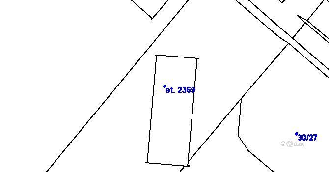 Parcela st. 2369 v KÚ Neratovice, Katastrální mapa