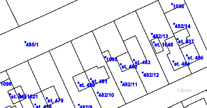 Parcela st. 647 v KÚ Libiš, Katastrální mapa