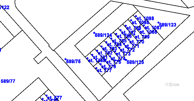 Parcela st. 762 v KÚ Libiš, Katastrální mapa