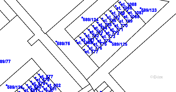 Parcela st. 776 v KÚ Libiš, Katastrální mapa