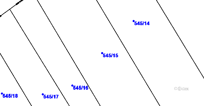 Parcela st. 545/15 v KÚ Byškovice, Katastrální mapa