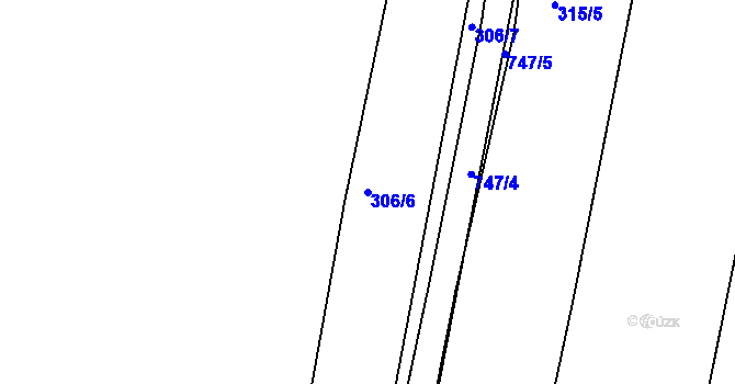 Parcela st. 306/6 v KÚ Mlékojedy u Neratovic, Katastrální mapa