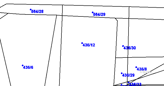 Parcela st. 436/12 v KÚ Mlékojedy u Neratovic, Katastrální mapa