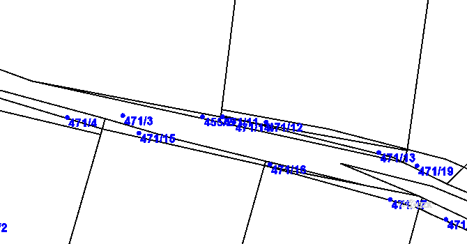Parcela st. 471/14 v KÚ Mlékojedy u Neratovic, Katastrální mapa