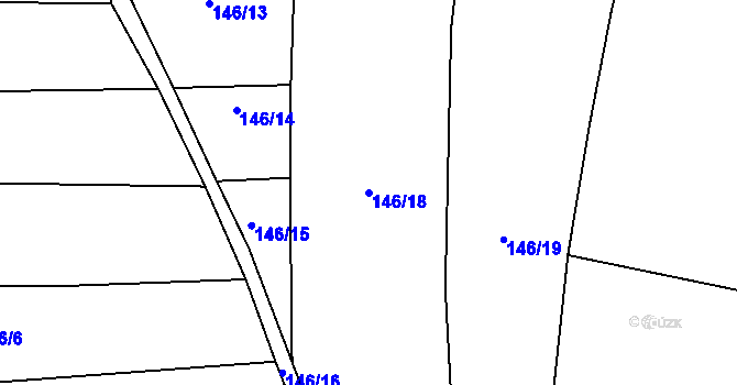 Parcela st. 146/18 v KÚ Mlékojedy u Neratovic, Katastrální mapa