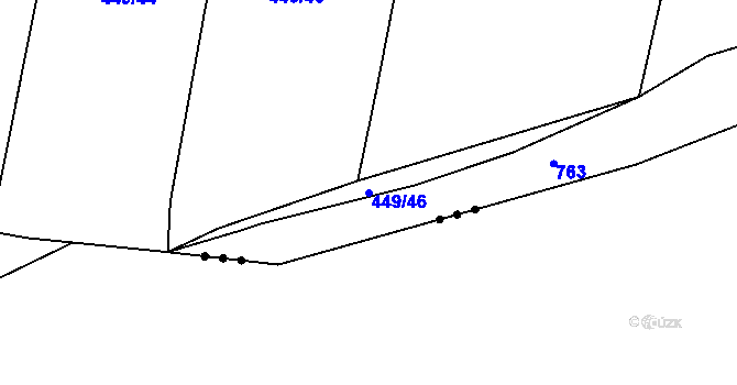 Parcela st. 449/46 v KÚ Mlékojedy u Neratovic, Katastrální mapa