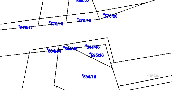 Parcela st. 564/46 v KÚ Mlékojedy u Neratovic, Katastrální mapa