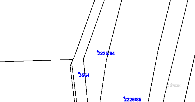 Parcela st. 2226/84 v KÚ Neslovice, Katastrální mapa