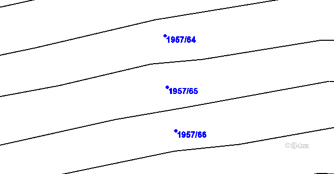 Parcela st. 1957/65 v KÚ Letošov, Katastrální mapa