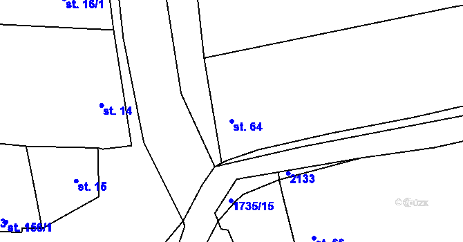Parcela st. 64 v KÚ Nesovice, Katastrální mapa