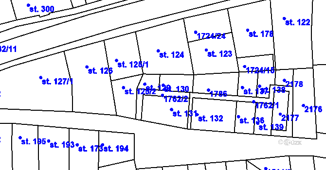 Parcela st. 130 v KÚ Nesovice, Katastrální mapa