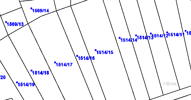 Parcela st. 1514/15 v KÚ Nesovice, Katastrální mapa