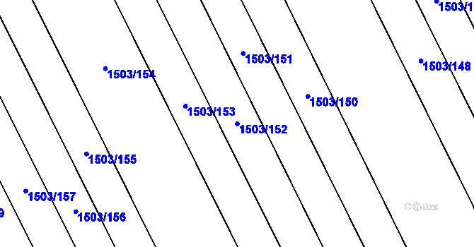 Parcela st. 1503/152 v KÚ Nesovice, Katastrální mapa