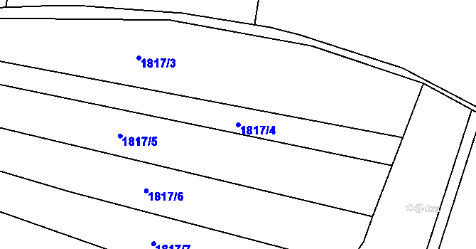 Parcela st. 1817/4 v KÚ Nesovice, Katastrální mapa