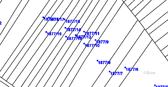 Parcela st. 1877/10 v KÚ Nesovice, Katastrální mapa