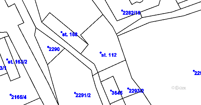 Parcela st. 112 v KÚ Nespeky, Katastrální mapa