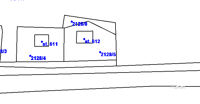 Parcela st. 2128/5 v KÚ Nespeky, Katastrální mapa