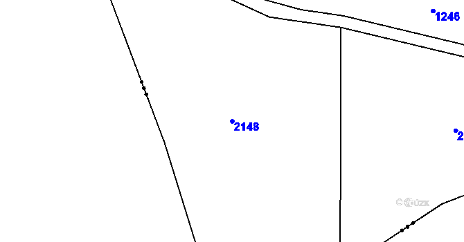 Parcela st. 2148 v KÚ Nespeky, Katastrální mapa