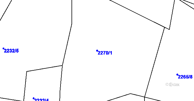 Parcela st. 2270/1 v KÚ Nespeky, Katastrální mapa