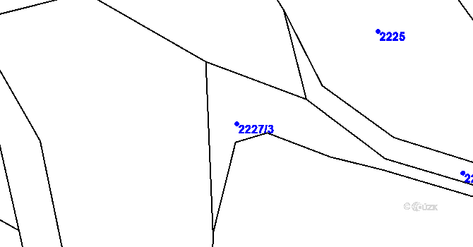 Parcela st. 2227/3 v KÚ Nespeky, Katastrální mapa