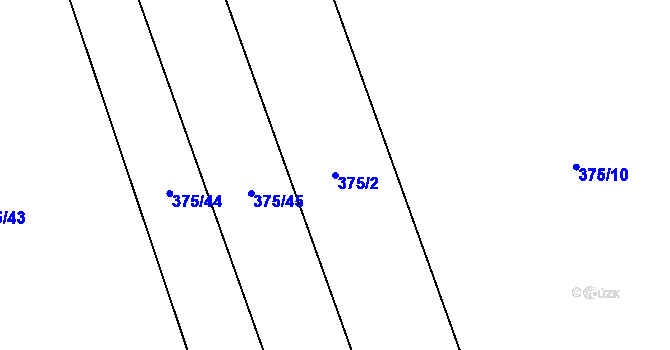 Parcela st. 375/2 v KÚ Nesvačily u Berouna, Katastrální mapa
