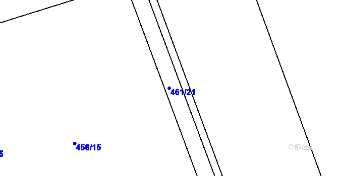 Parcela st. 461/21 v KÚ Nesvačily u Berouna, Katastrální mapa