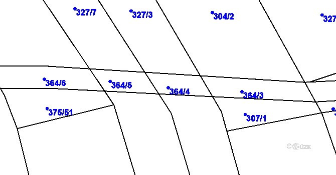 Parcela st. 364/4 v KÚ Nesvačily u Berouna, Katastrální mapa
