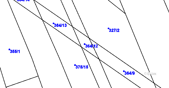 Parcela st. 364/12 v KÚ Nesvačily u Berouna, Katastrální mapa