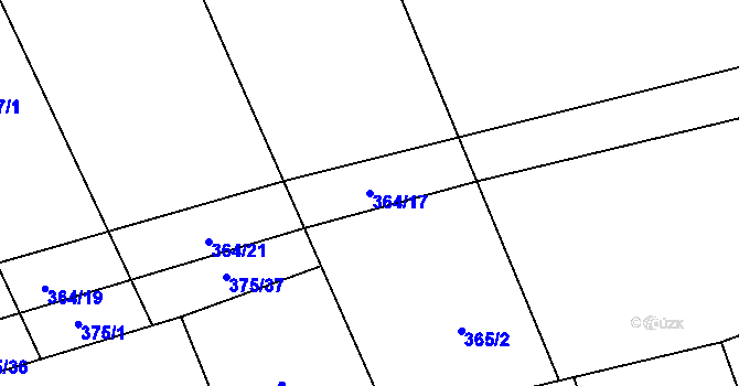 Parcela st. 364/17 v KÚ Nesvačily u Berouna, Katastrální mapa