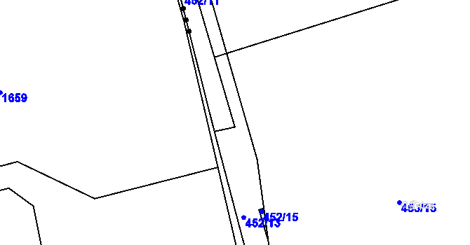 Parcela st. 452/10 v KÚ Nesvačily u Berouna, Katastrální mapa