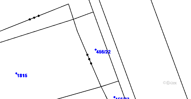 Parcela st. 456/22 v KÚ Nesvačily u Berouna, Katastrální mapa