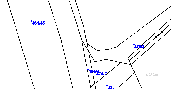 Parcela st. 494/14 v KÚ Nesvačily u Berouna, Katastrální mapa