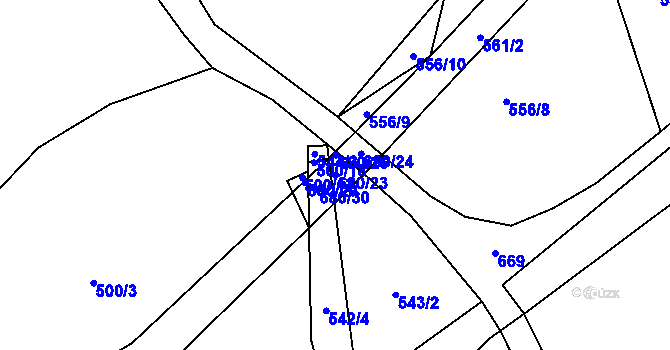 Parcela st. 680/23 v KÚ Nesvačily u Berouna, Katastrální mapa