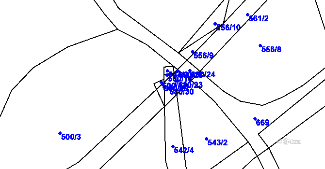 Parcela st. 680/29 v KÚ Nesvačily u Berouna, Katastrální mapa