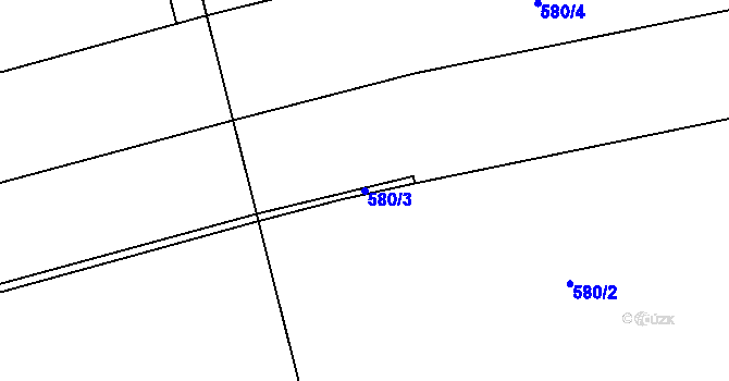 Parcela st. 580/3 v KÚ Nětčice, Katastrální mapa