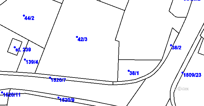 Parcela st. 42/2 v KÚ Netín, Katastrální mapa