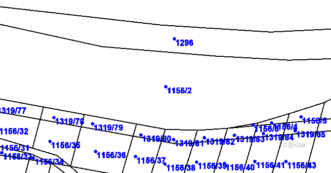 Parcela st. 1156/2 v KÚ Netín, Katastrální mapa