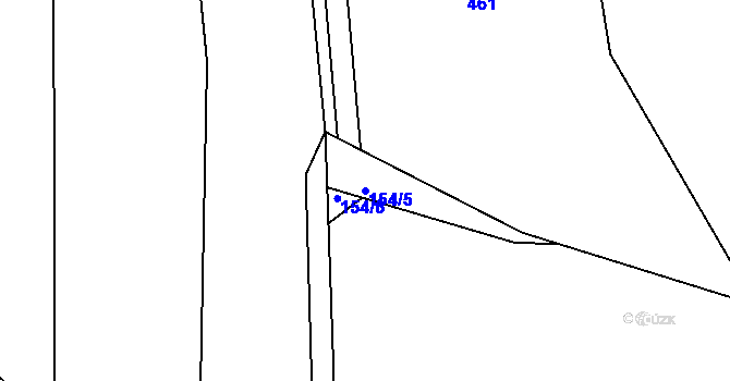 Parcela st. 154/5 v KÚ Netín, Katastrální mapa