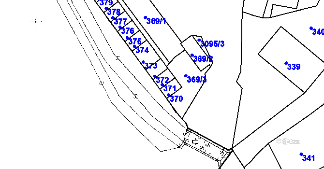 Parcela st. 371 v KÚ Netolice, Katastrální mapa