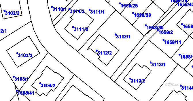 Parcela st. 3112/2 v KÚ Netolice, Katastrální mapa