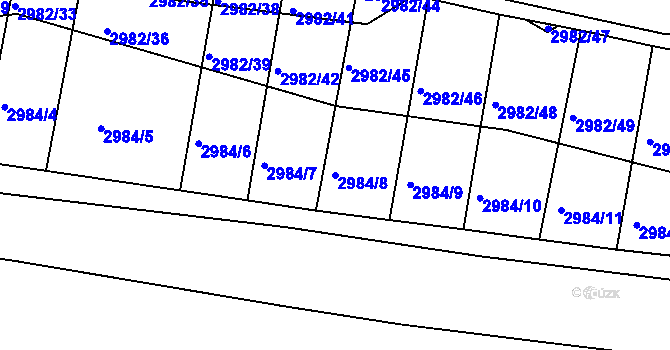 Parcela st. 2984/8 v KÚ Netolice, Katastrální mapa