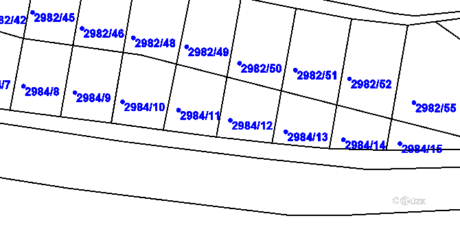 Parcela st. 2984/12 v KÚ Netolice, Katastrální mapa
